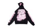 That's A Awful Lot of Cough Syrup Pink Letter Graffiti Print Casual Hoodie - Black / Light Gray - product image 15