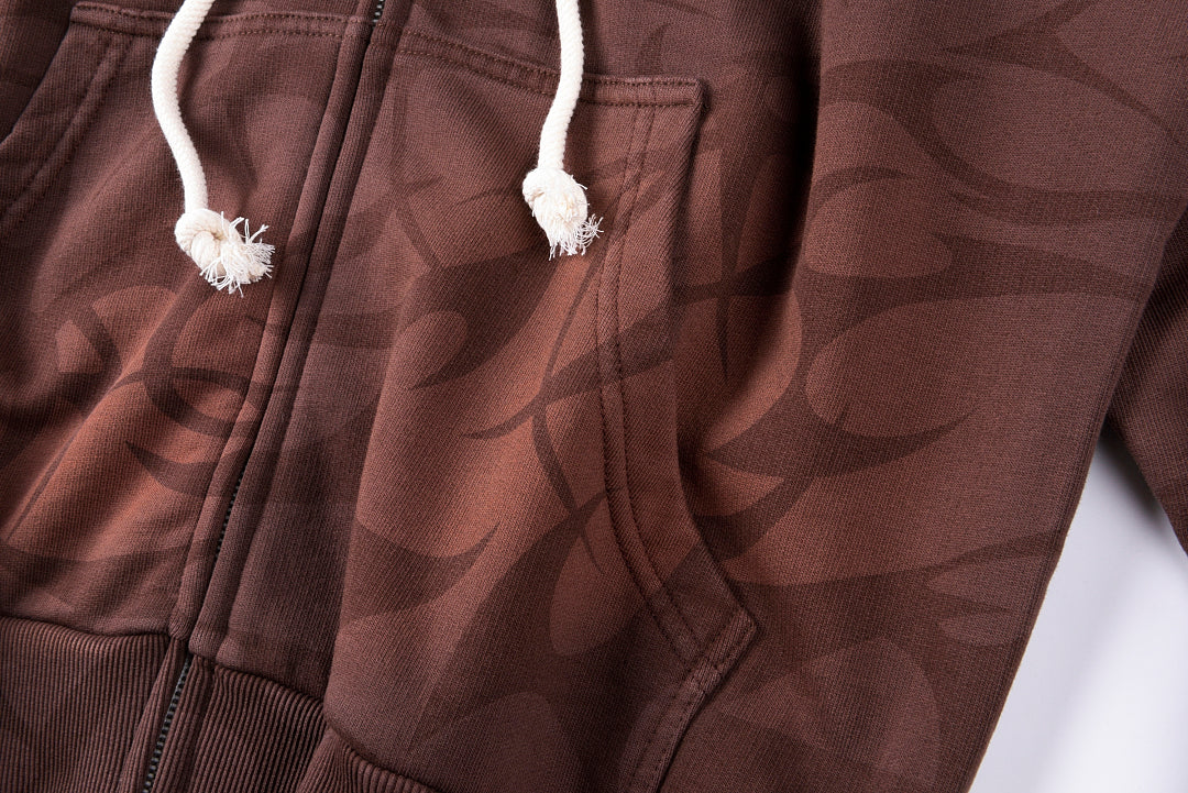 Hellstar Studios Thorn Print Washed Cargo Hoodie - Burgundy - product image 6