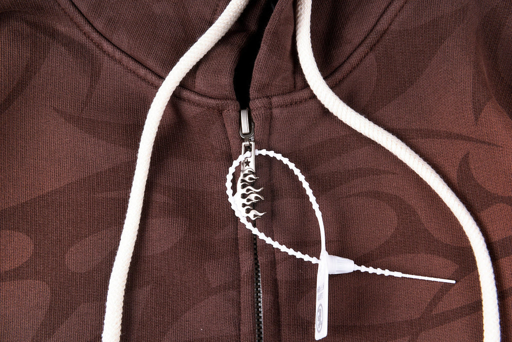 Hellstar Studios Thorn Print Washed Cargo Hoodie - Burgundy - product image 7