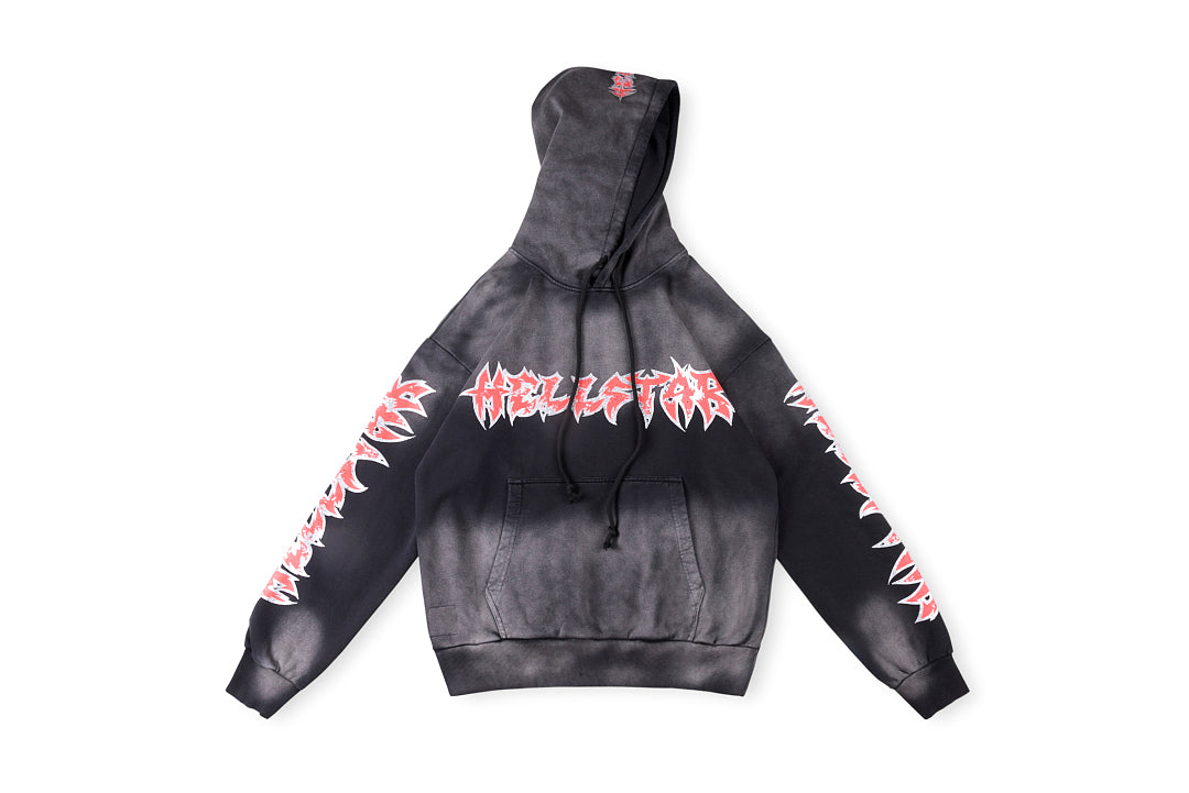 Hellstar Studios Glitter Washed Hoodie - Navy Black / Charcoal - product image 15