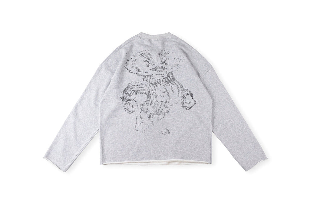 Saint Vanity Vintage Print Cotton Crewneck Sweatshirt Vol. II - Light Gray - product image 3
