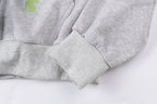 Hellstar Studios Zip-Up Distressed Embroidery Graffiti Cotton Hoodie - Light Gray - product image 6