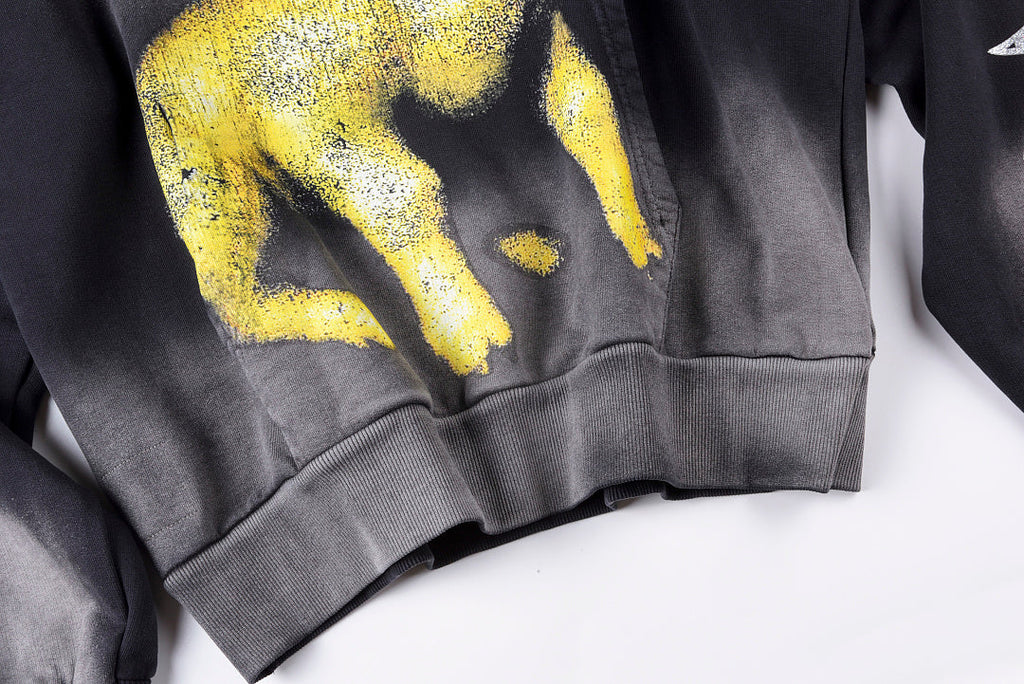 Hellstar Studios The Path to Paradise Lamb Print Washed Hoodie - Charcoal Navy - product image 10