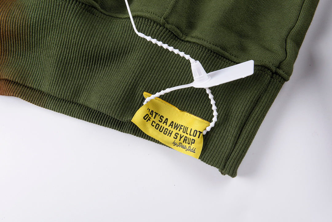 That's a Awful Lot of Cough Syrup Gradient Color Block Print Hoodie Set - Yellow Orange - product image 5