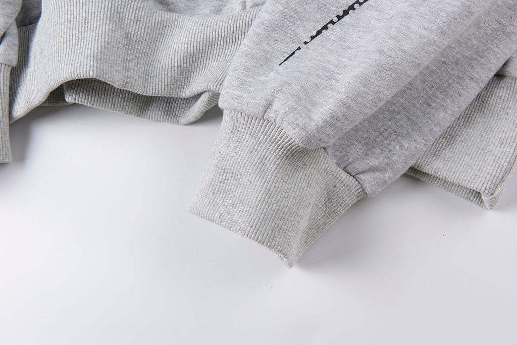 Hellstar Studios Flame Print Cotton Hoodie - Light Gray - product image 6