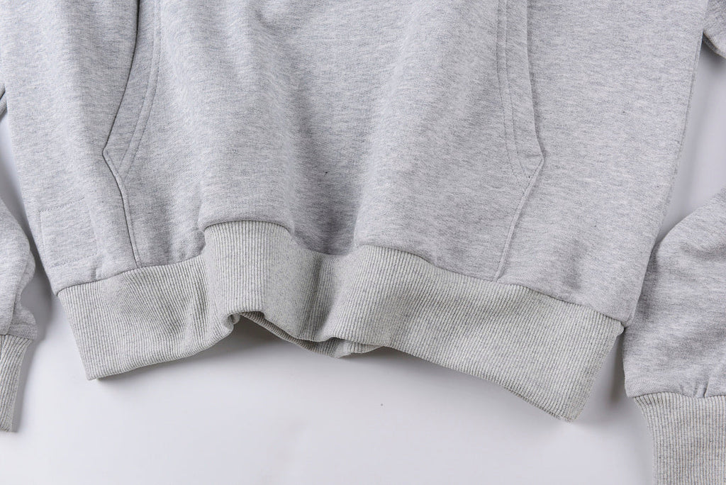 Hellstar Studios Flame Print Cotton Hoodie - Light Gray - product image 10