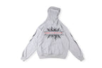 Hellstar Studios Flame Print Cotton Hoodie - Light Gray - product image 1