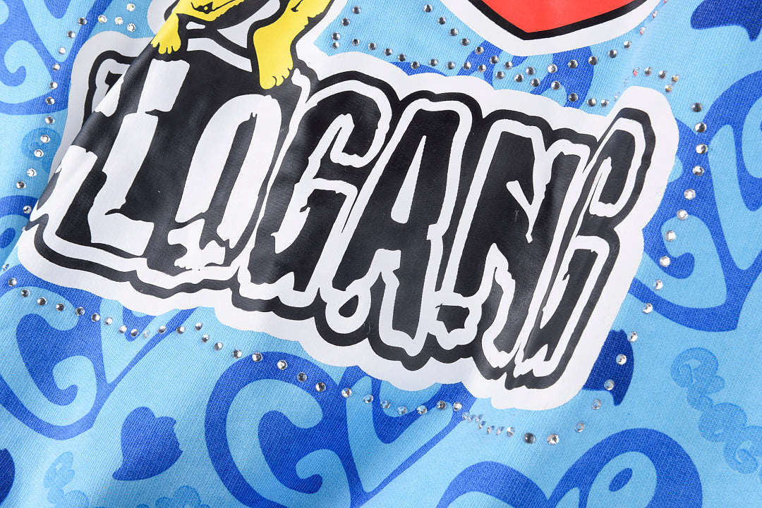 Glo Gang The Glory Full Zip Drink Cartoon Crystal Embroidery Hoodie - Light Blue - product image 10