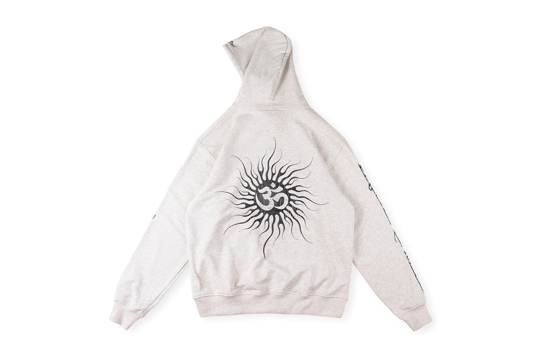 Hellstar Studios Meditation Theme Hoodie - Light Gray - product image 2