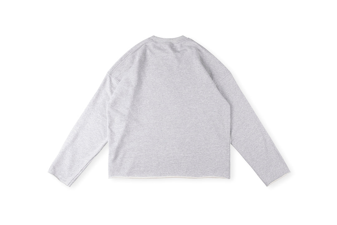 Saint Vanity Vintage Print Cotton Crewneck Sweatshirt - Light Gray - product image 2