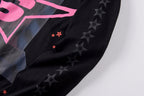 Sp5der 555555 Pink Letter Long Sleeve T-Shirt - Black - product image 4