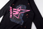 Sp5der 555555 Pink Letter Long Sleeve T-Shirt - Black - product image 6