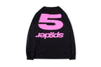 Sp5der 555555 Pink Letter Long Sleeve T-Shirt - Black - product image 2