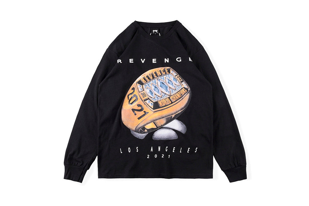 Revenge LA World Champion Ring Long Sleeve T-Shirt - Black / Light Gray - product image 1