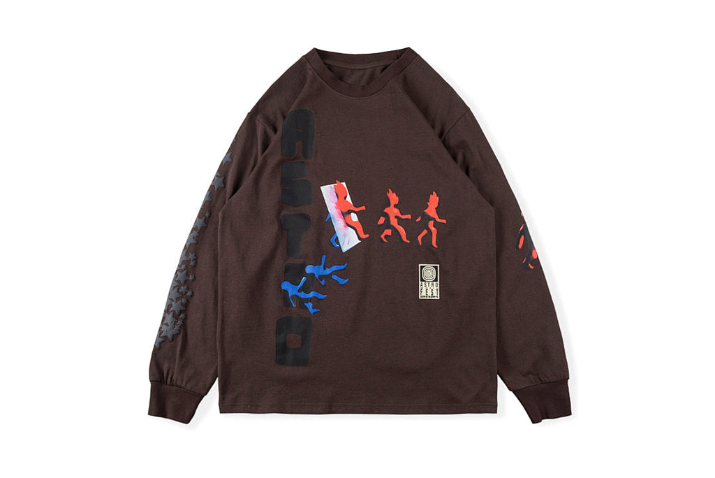 Travis Scott Astrofest Cactus Jack Tour Long Sleeve T-Shirt - Charcoal - product image 1