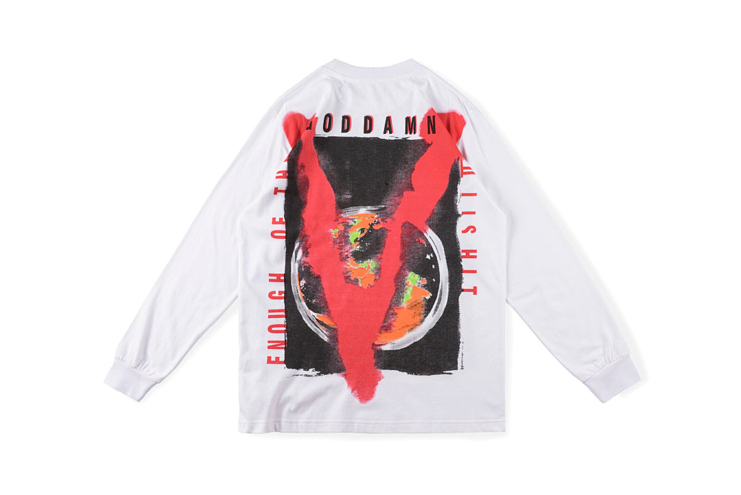 Escape Hell Graphic Long Sleeve T-Shirt - Light Gray - product image 2