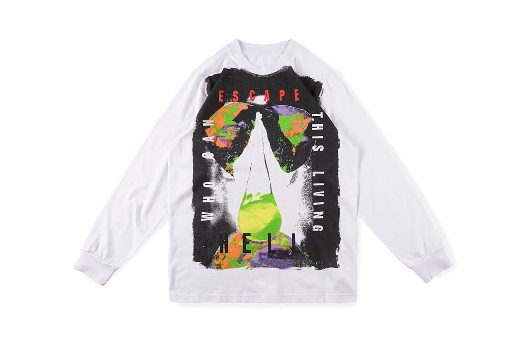 Escape Hell Graphic Long Sleeve T-Shirt - Light Gray - product image 1