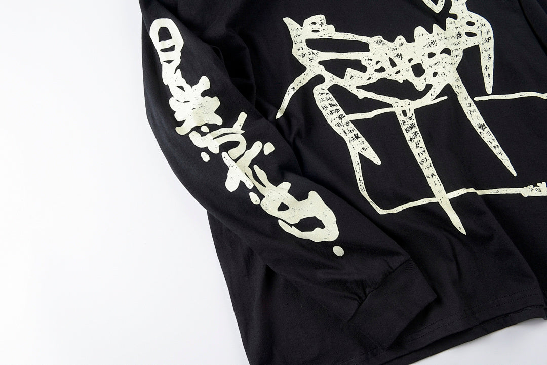 Travis Scott Cactus Jack Skeleton Long Sleeve T-Shirt - Black - product image 5