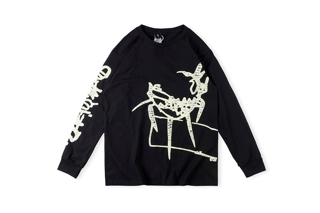Travis Scott Cactus Jack Skeleton Long Sleeve T-Shirt - Black - product image 1