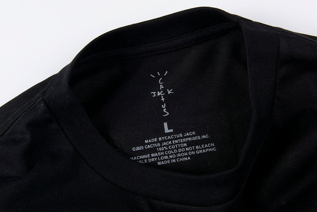 Travis Scott Cactus Jack Barbed Wire Graphic Long Sleeve T-Shirt - Black - product image 5