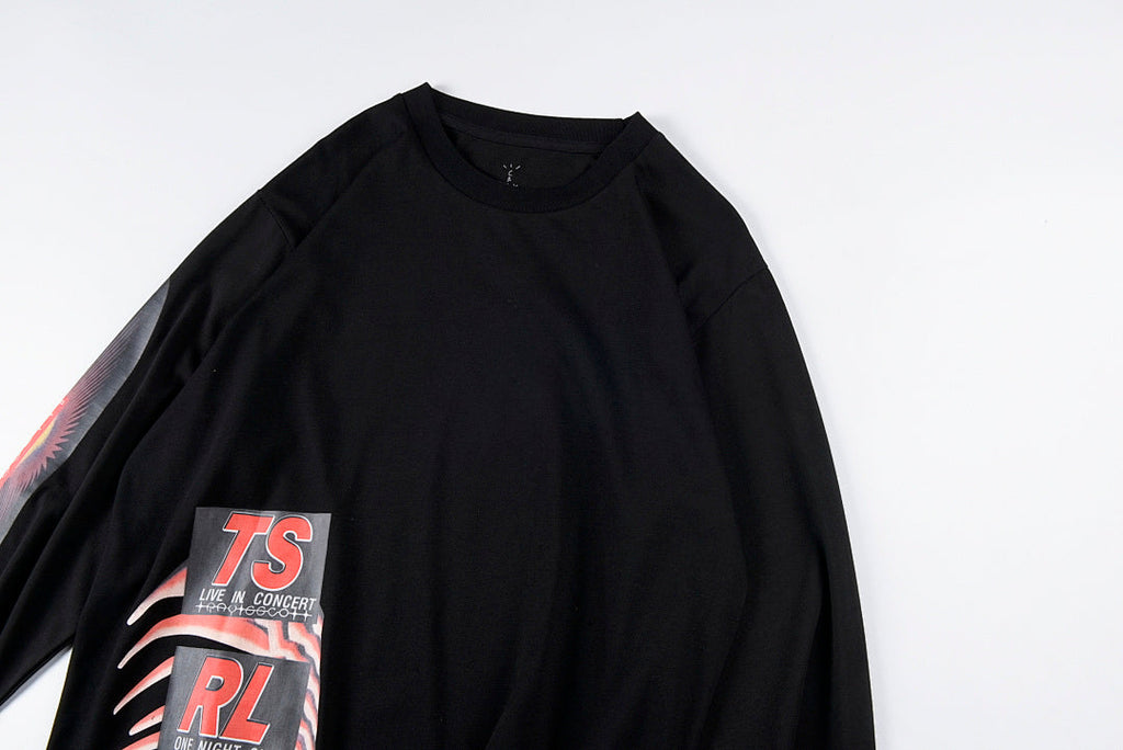 Travis Scott Cactus Jack Barbed Wire Graphic Long Sleeve T-Shirt - Black - product image 9