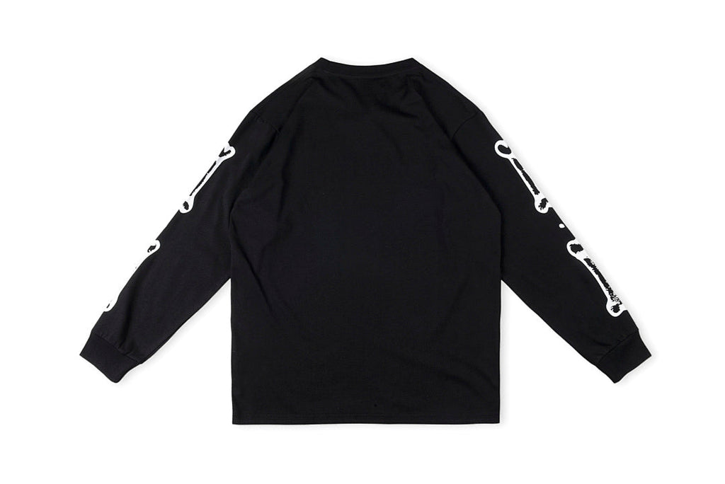 Tuff Crowd Bulldog Print Long Sleeve T-Shirt - Black / Light Gray - product image 13