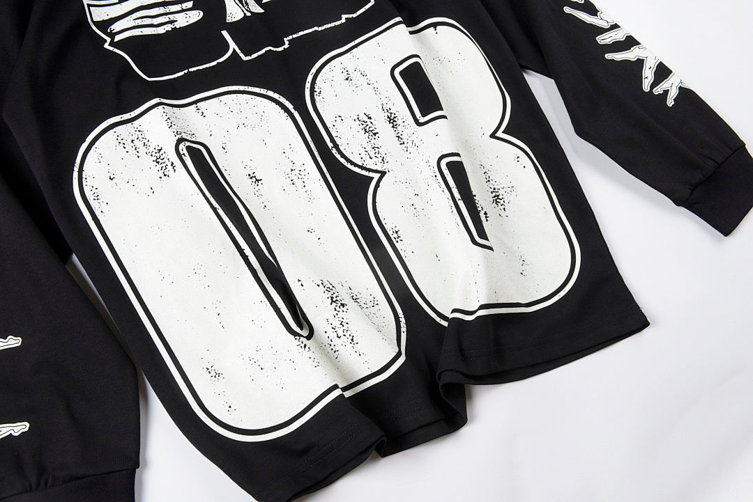 Hellstar Studios For The Sun Washed Graphic Long Sleeve T-Shirt - Black / Charcoal - product image 7