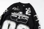Hellstar Studios For The Sun Washed Graphic Long Sleeve T-Shirt - Black / Charcoal - product image 8