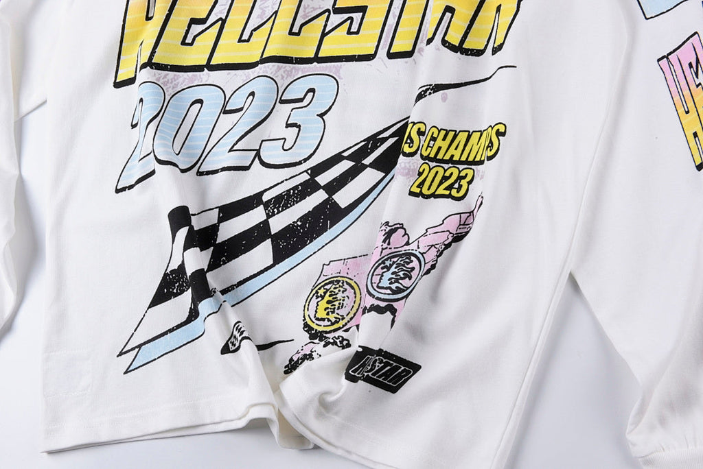 Hellstar Studios Brain Racer Long Sleeve T-Shirt - Light Gray - product image 9