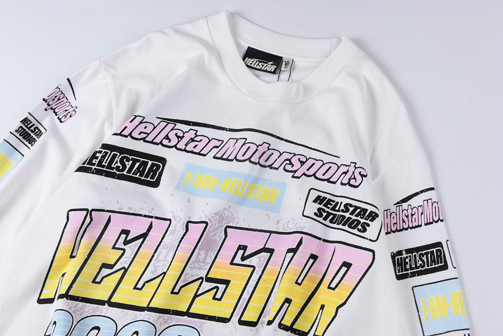 Hellstar Studios Brain Racer Long Sleeve T-Shirt - Light Gray - product image 10