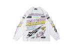 Hellstar Studios Brain Racer Long Sleeve T-Shirt - Light Gray - product image 1