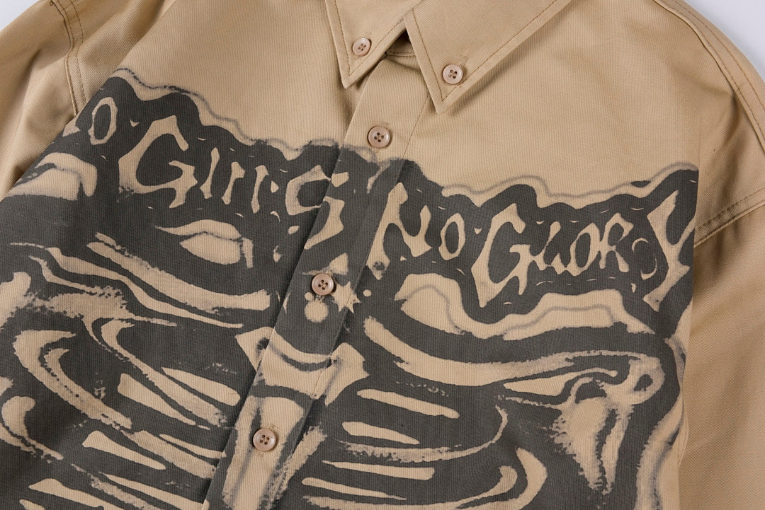Hellstar Studios Airbrushed Bones Long Sleeve T-Shirt - Beige - product image 6