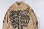 Hellstar Studios Airbrushed Bones Long Sleeve T-Shirt - Beige - product image 7