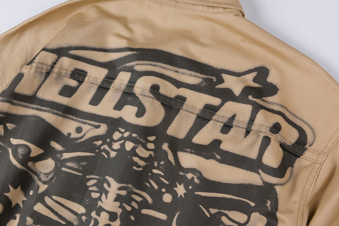Hellstar Studios Airbrushed Bones Long Sleeve T-Shirt - Beige - product image 10