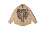 Hellstar Studios Airbrushed Bones Long Sleeve T-Shirt - Beige - product image 1