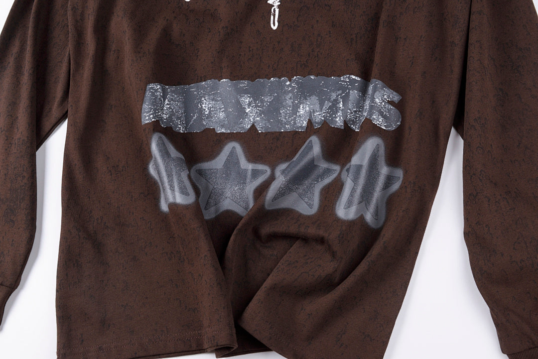 Travis Scott Cactus Jack Utopia Pack Ink Washed Long Sleeve T-Shirt - Burgundy Yellow - product image 11