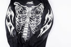 Hellstar Studios Airbrushed Bones Halloween Long Sleeve T-Shirt - Black - product image 6