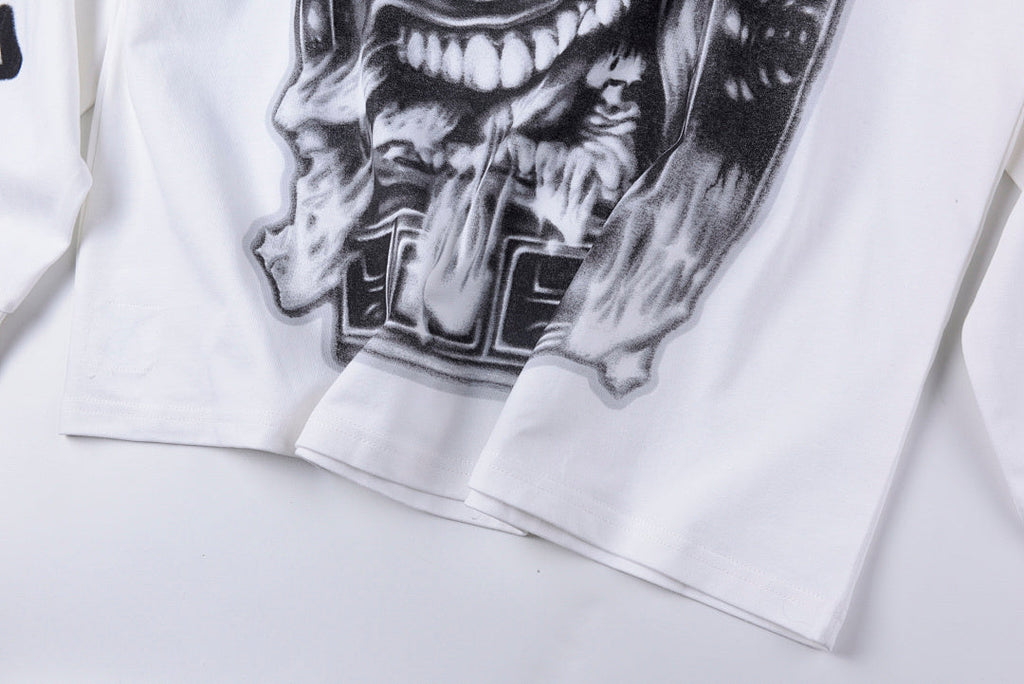 Hellstar Studios Airbrushed Long Sleeve T-Shirt - Light Gray - product image 8