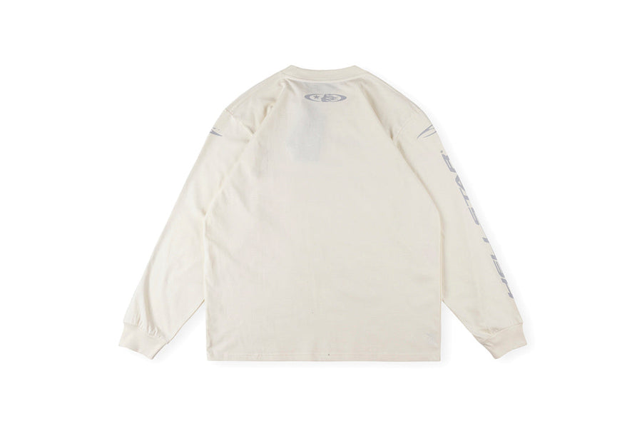 Hellstar Studios Minimal Print Long Sleeve T-Shirt - Light Gray Mint