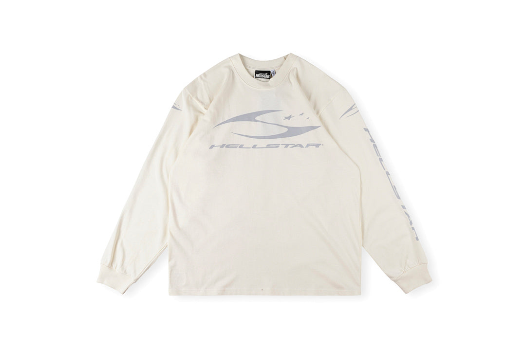 Hellstar Studios Minimal Print Long Sleeve T-Shirt - Light Gray Mint - product image 1
