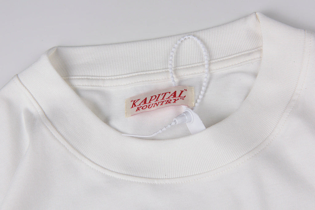 Kapital Kountry Japanese Letter Print Casual Long Sleeve T-Shirt - Light Gray - product image 4