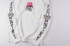Kapital Kountry Japanese Letter Print Casual Long Sleeve T-Shirt - Light Gray - product image 6