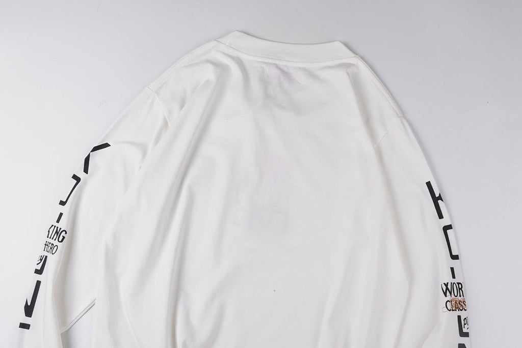 Kapital Kountry Japanese Letter Print Casual Long Sleeve T-Shirt - Light Gray - product image 11