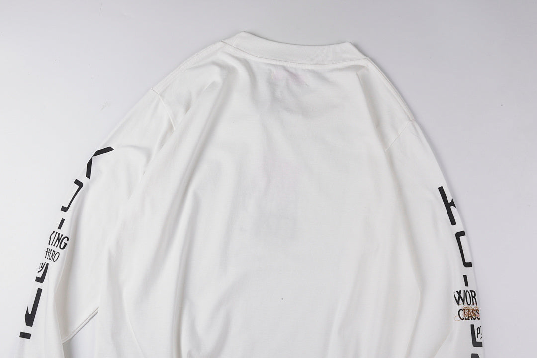 Kapital Kountry Japanese Letter Print Casual Long Sleeve T-Shirt - Light Gray - product image 11
