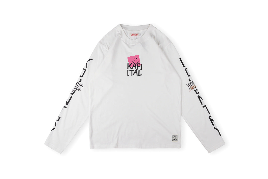 Kapital Kountry Japanese Letter Print Casual Long Sleeve T-Shirt - Light Gray - product image 13