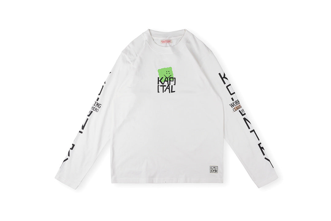 Kapital Kountry Japanese Letter Print Casual Long Sleeve T-Shirt - Light Gray - product image 15