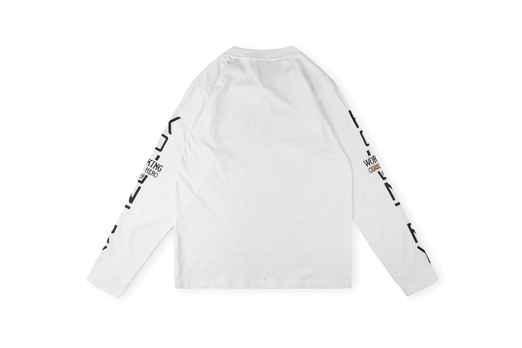 Kapital Kountry Japanese Letter Print Casual Long Sleeve T-Shirt - Light Gray - product image 2