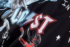 Lost Intricacy Washed Vintage Angel & Devil Print Cotton Long Sleeve T-Shirt - Black - product image 9