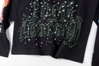 Lost Intricacy Washed Vintage Angel & Devil Print Cotton Long Sleeve T-Shirt - Black - product image 13