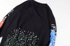 Lost Intricacy Washed Vintage Angel & Devil Print Cotton Long Sleeve T-Shirt - Black - product image 14